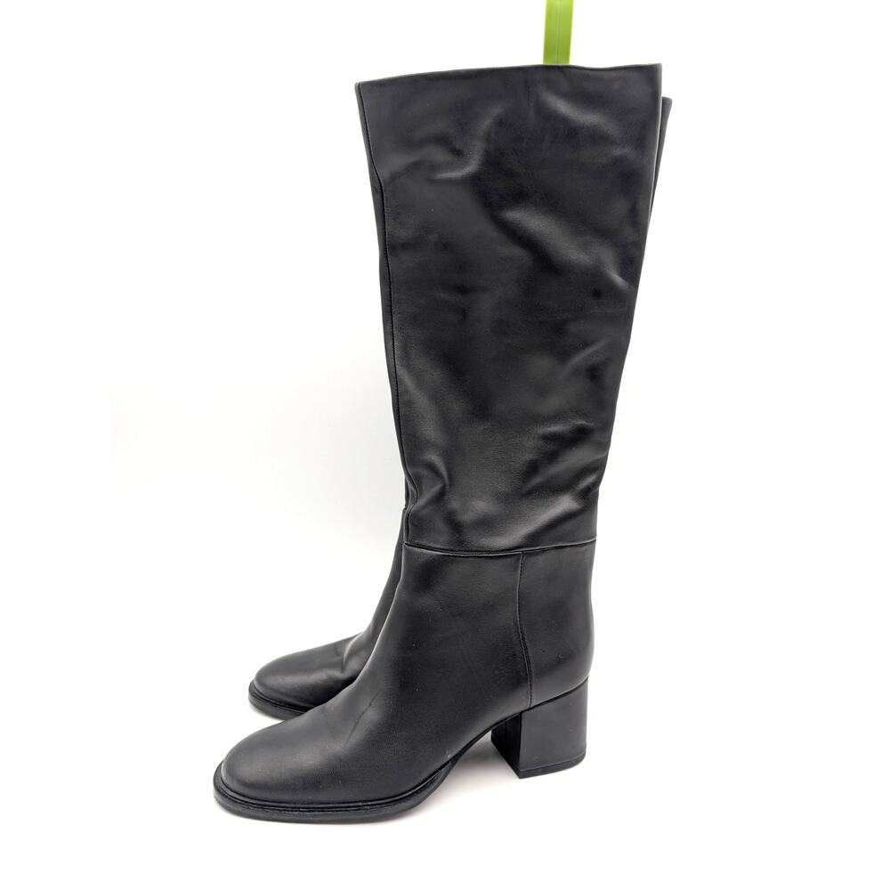 Nordstrom Helia Knee High Boots Side Zip Women's Black Size US7M EU37